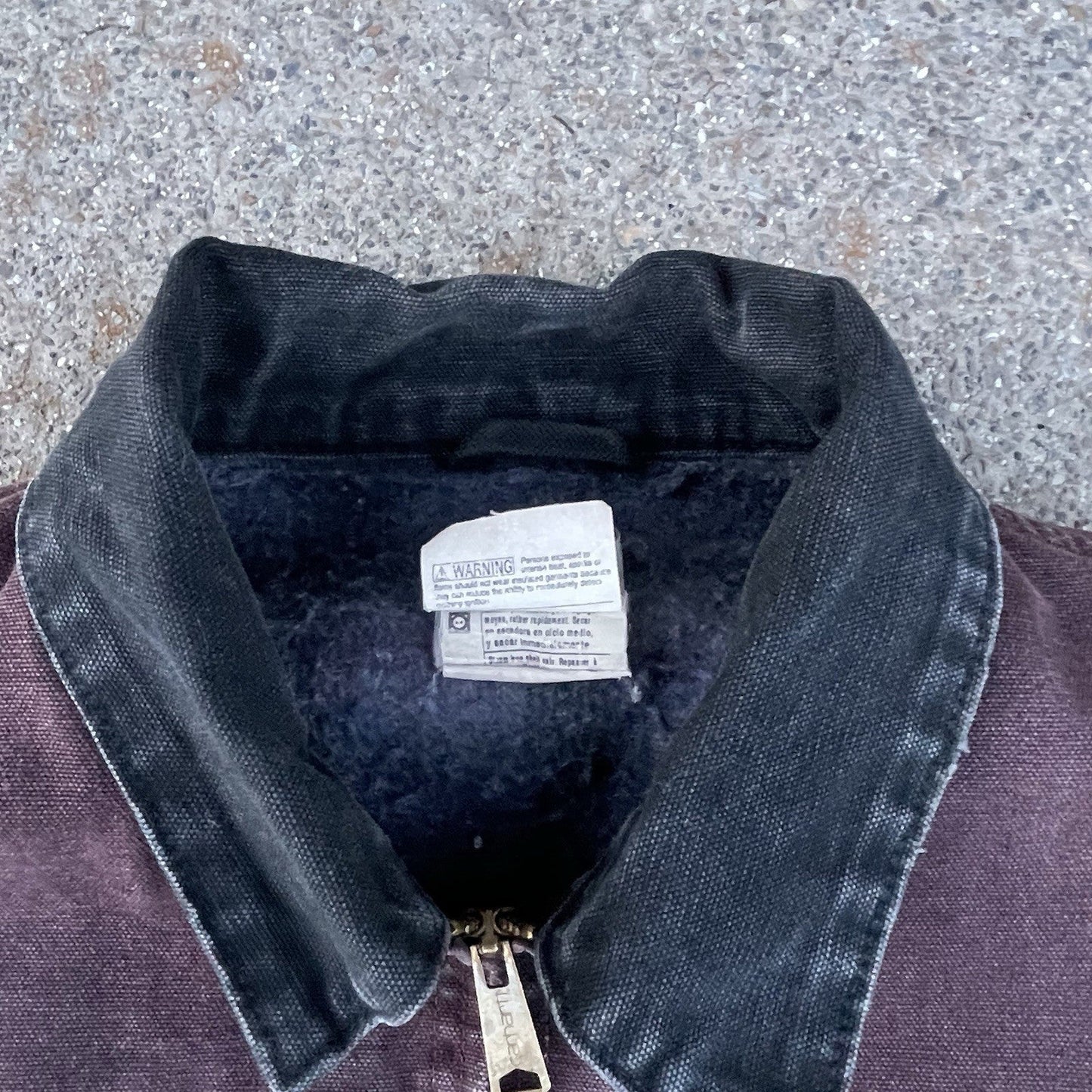 Carhartt Detroit J97 Brg Wine Burgundy Purple Vintage Faded Jacket Coat XL USA