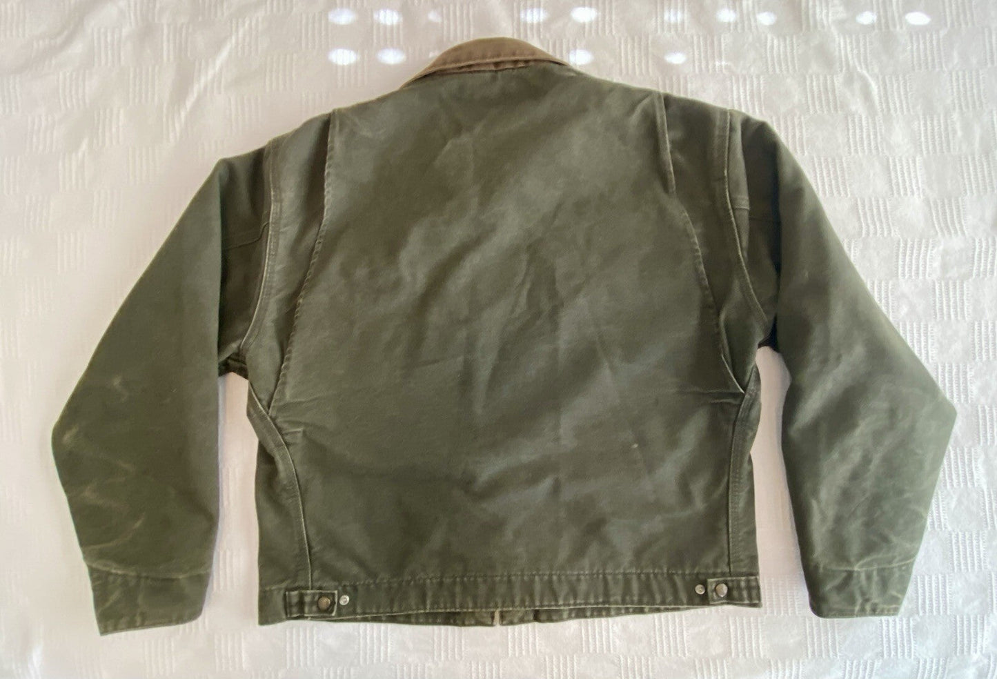 VTG Carhartt Detroit Blanket-Lined Jacket # J97 MOS Moss Green, Men’s Size XL.