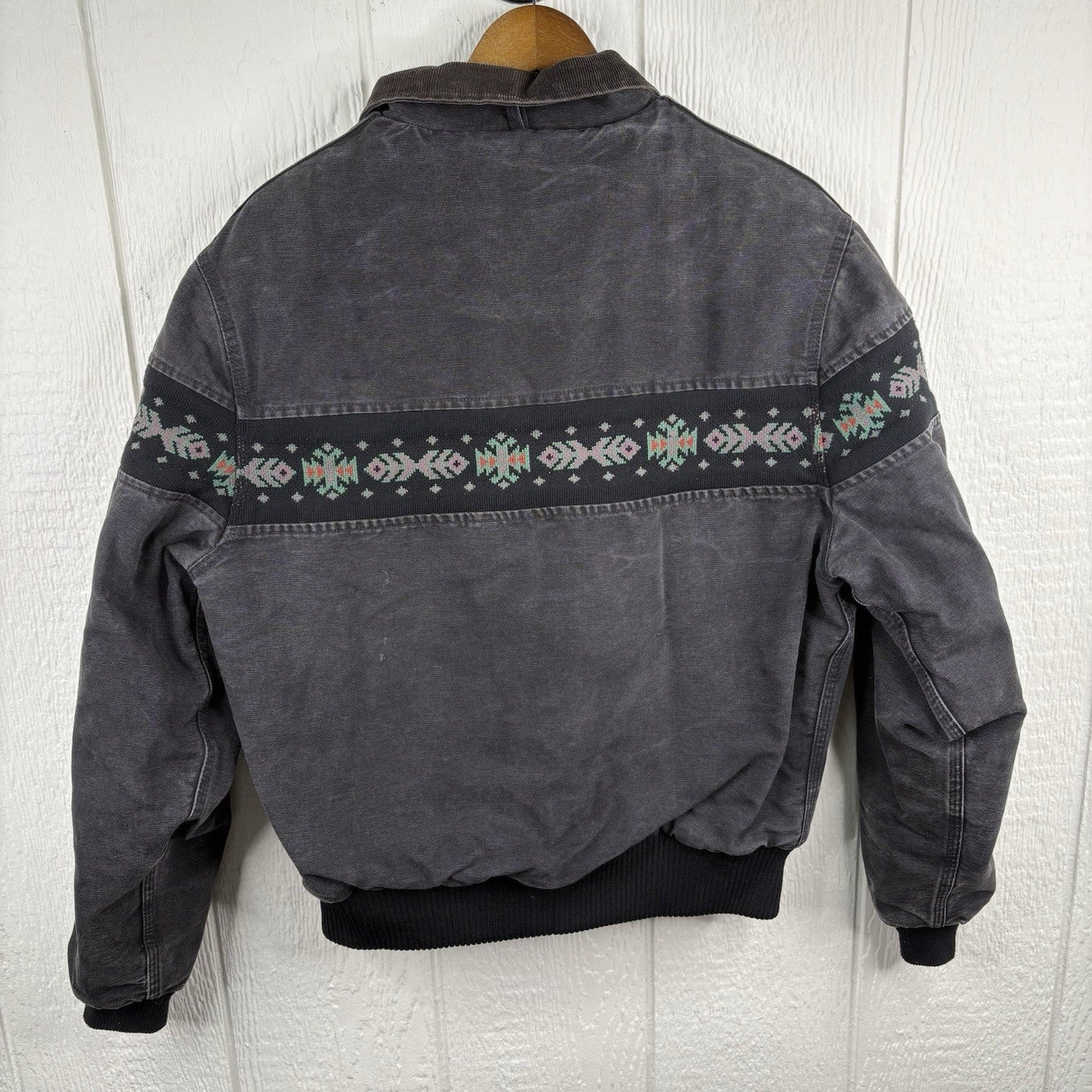 Vintage Carhartt Quilted Santa Fe Southwest Jacket “Black Aztec” JQ0405