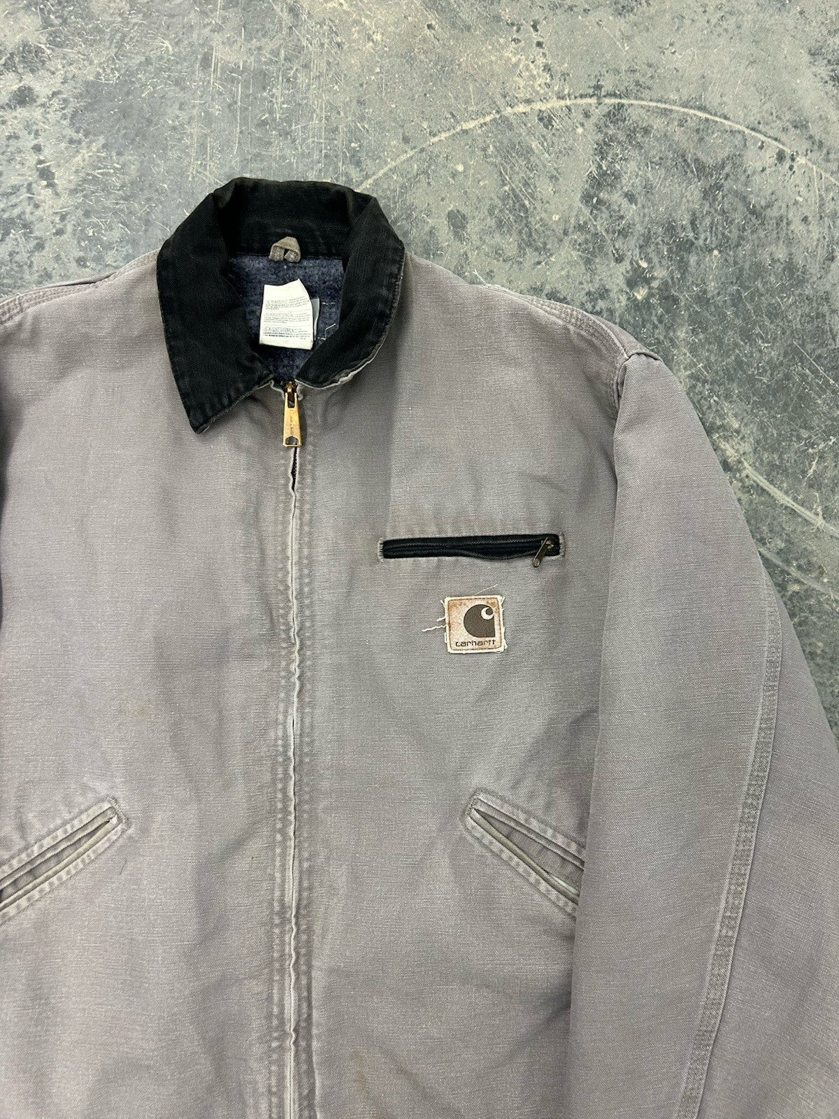 Carhartt Men's Detroit Jacket J64CMT Sand gray Sz Large Made in USA