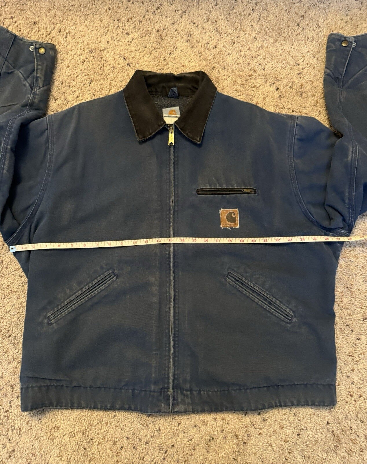 Vintage Carhartt J65 BLU Detroit Jacket blue Size XL RARE Blanket Lined