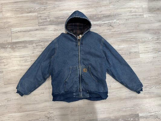 RARE Carhartt Jacket Men’s XL Tall Hooded Denim Asap Rocky