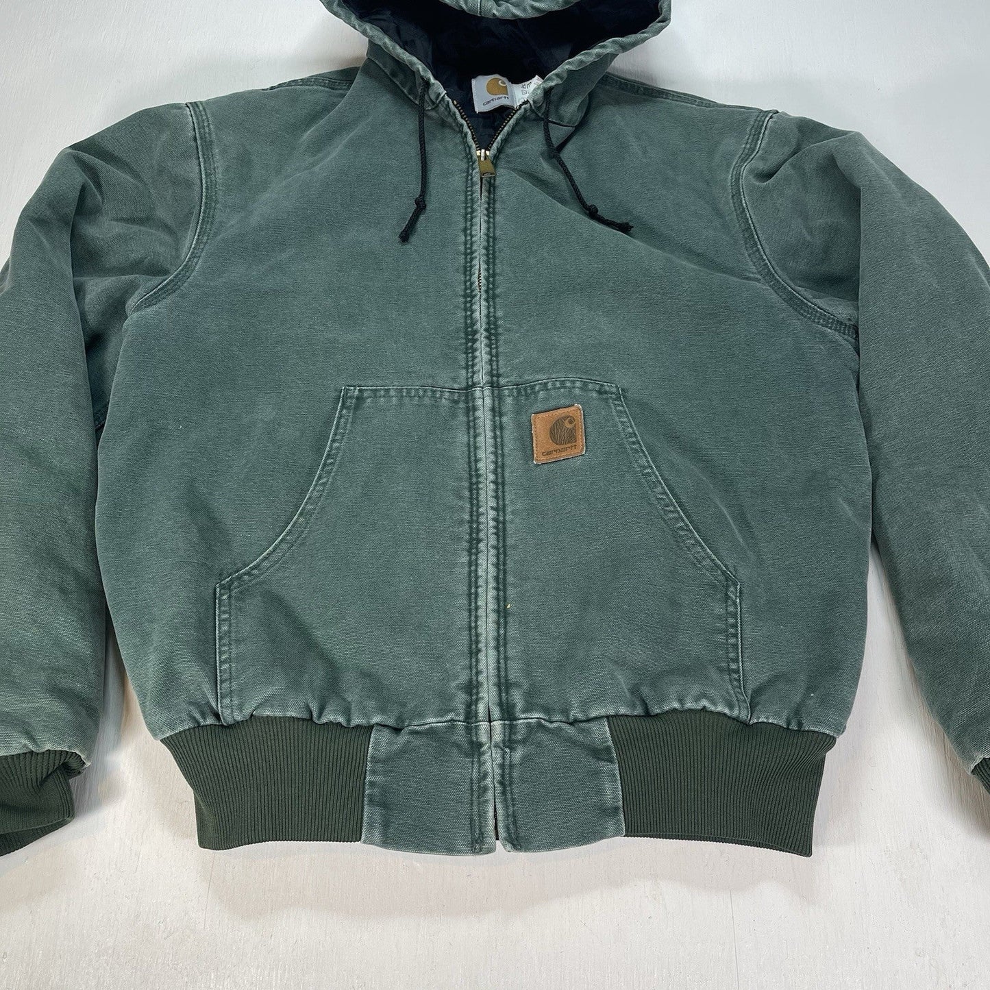 Vintage 90s Carhartt JQ294 Jacket Mens Medium Aspen Green Quilt Lining 1996 USA