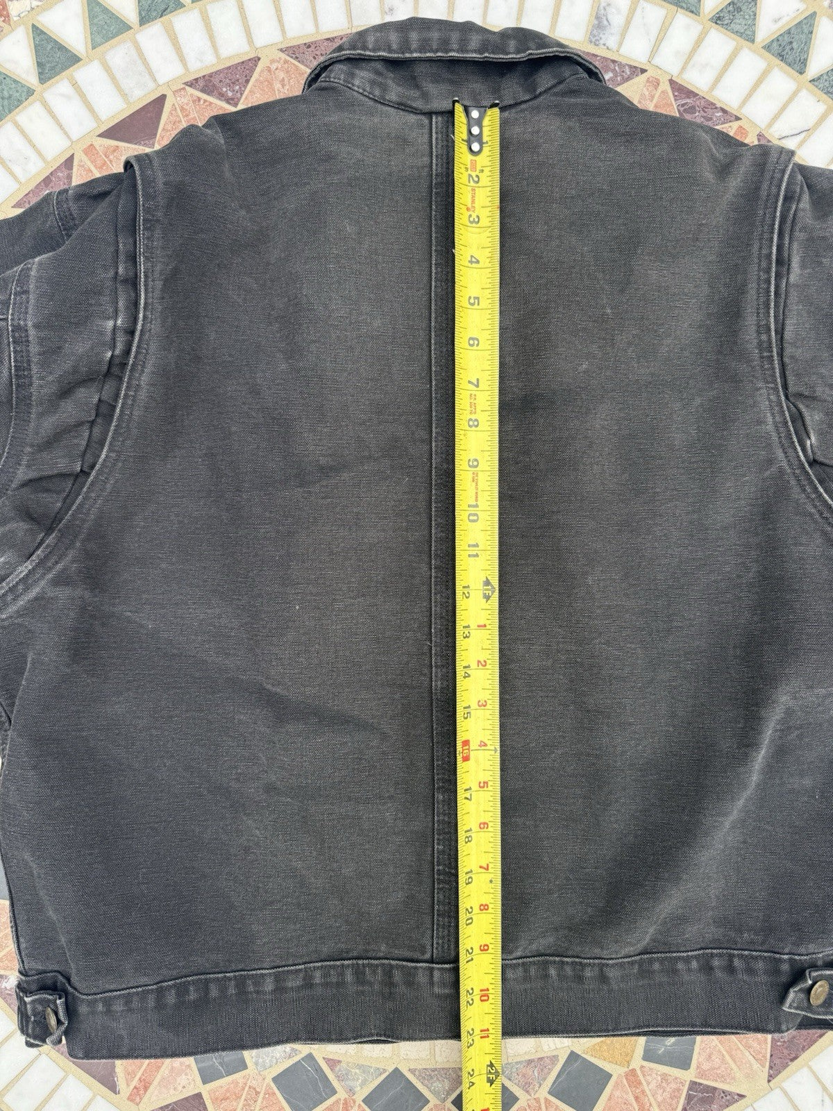 VTG Carhartt JU1005 Large Unlined Black Chore Jacket ~ blk detroit l coat
