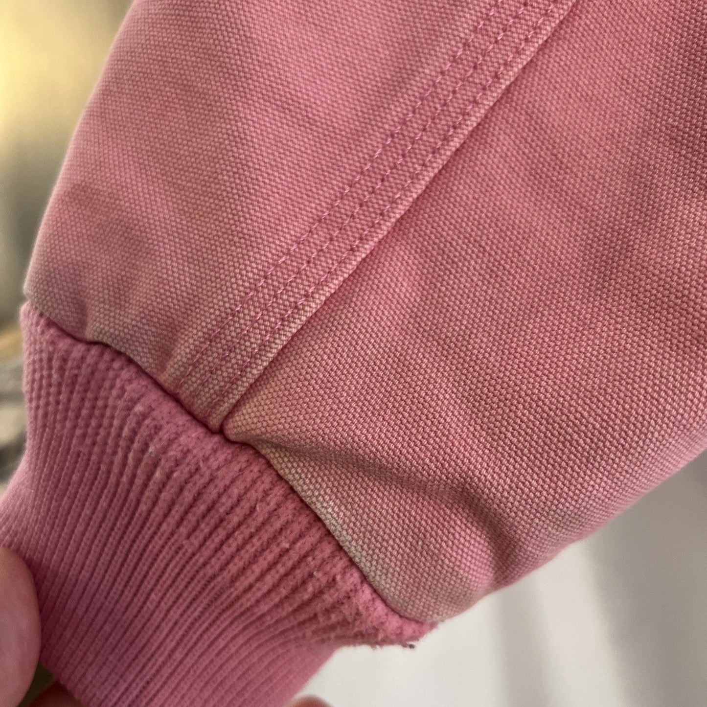 Carhartt Active Jacket Quilt Lined Women’s L WJ130 PKR Pink Rose Hooded Canvas