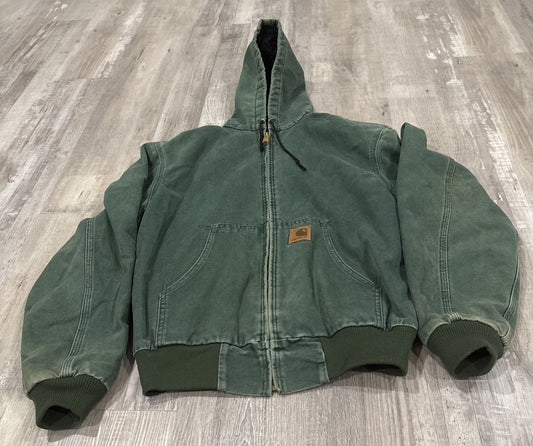 Vintage 90s Carhartt JQ294 Jacket Mens Medium Aspen Green Quilt Lining 1996 USA