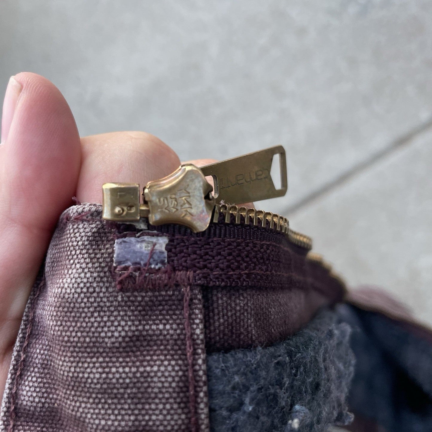 Carhartt Detroit J97 Brg Wine Burgundy Purple Vintage Faded Jacket Coat XL USA