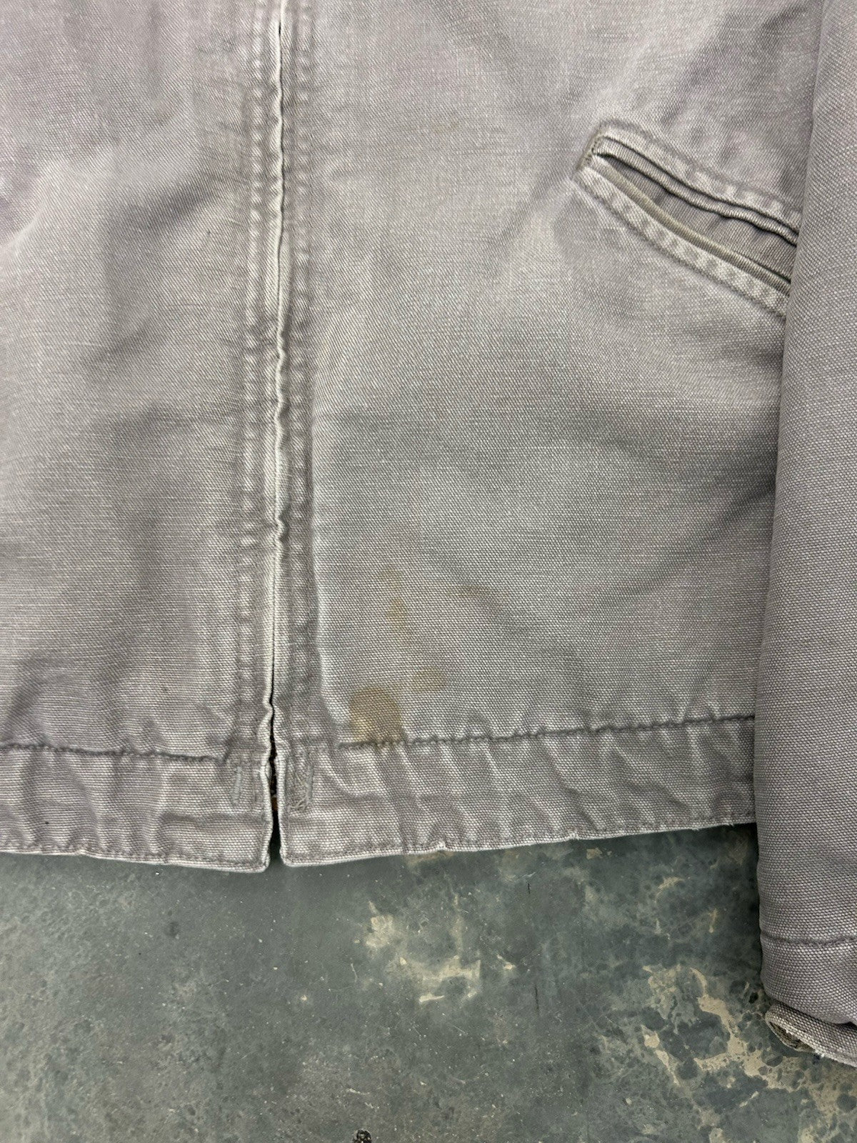 Carhartt Men's Detroit Jacket J64CMT Sand gray Sz Large Made in USA