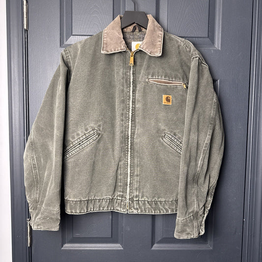 Carhartt J97 MOS Vintage Made In USA Green Blanket Lined Detroit Jacket Men’s S