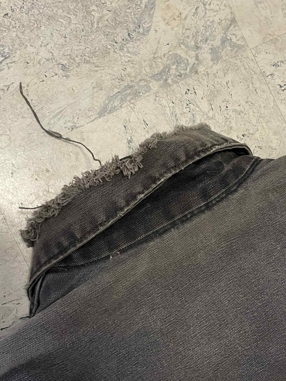 Vintage Carhartt Grey Distressed Detroit Jacket J97 PTL Size XL Blanket Lined