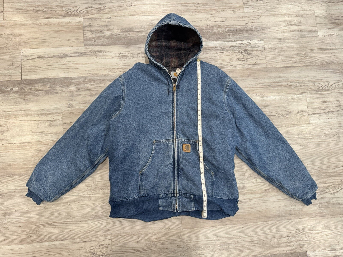 RARE Carhartt Jacket Men’s XL Tall Hooded Denim Asap Rocky