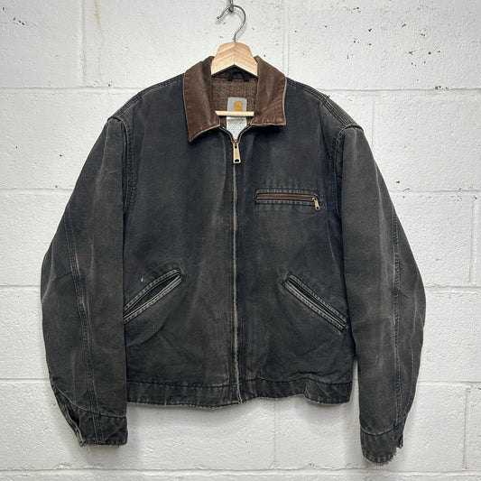 Y2K Carhartt Blanket-Lined Detroit Jacket “Black” J97 BLK
