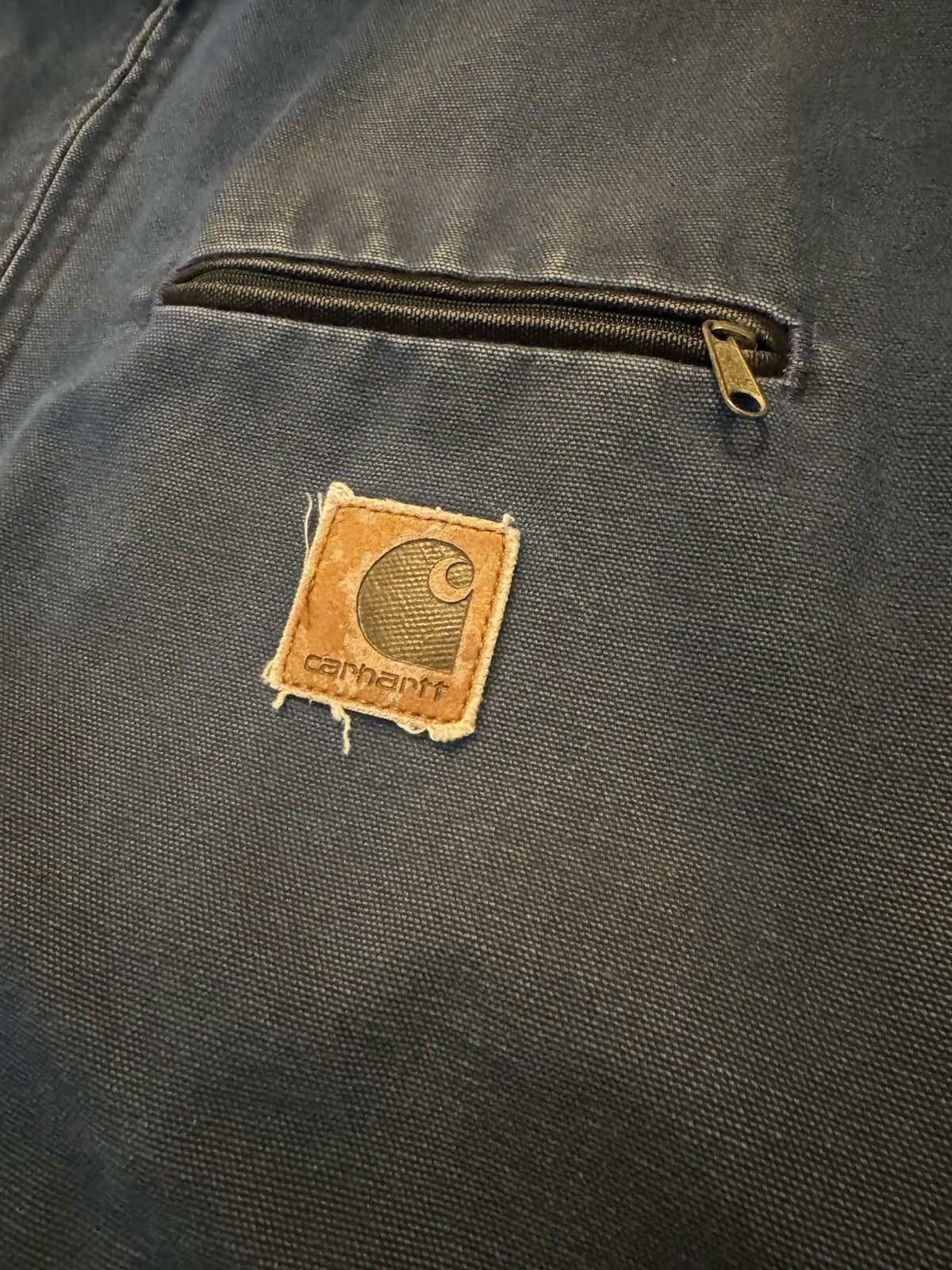 Vintage Carhartt J65 BLU Detroit Jacket blue Size XL RARE Blanket Lined