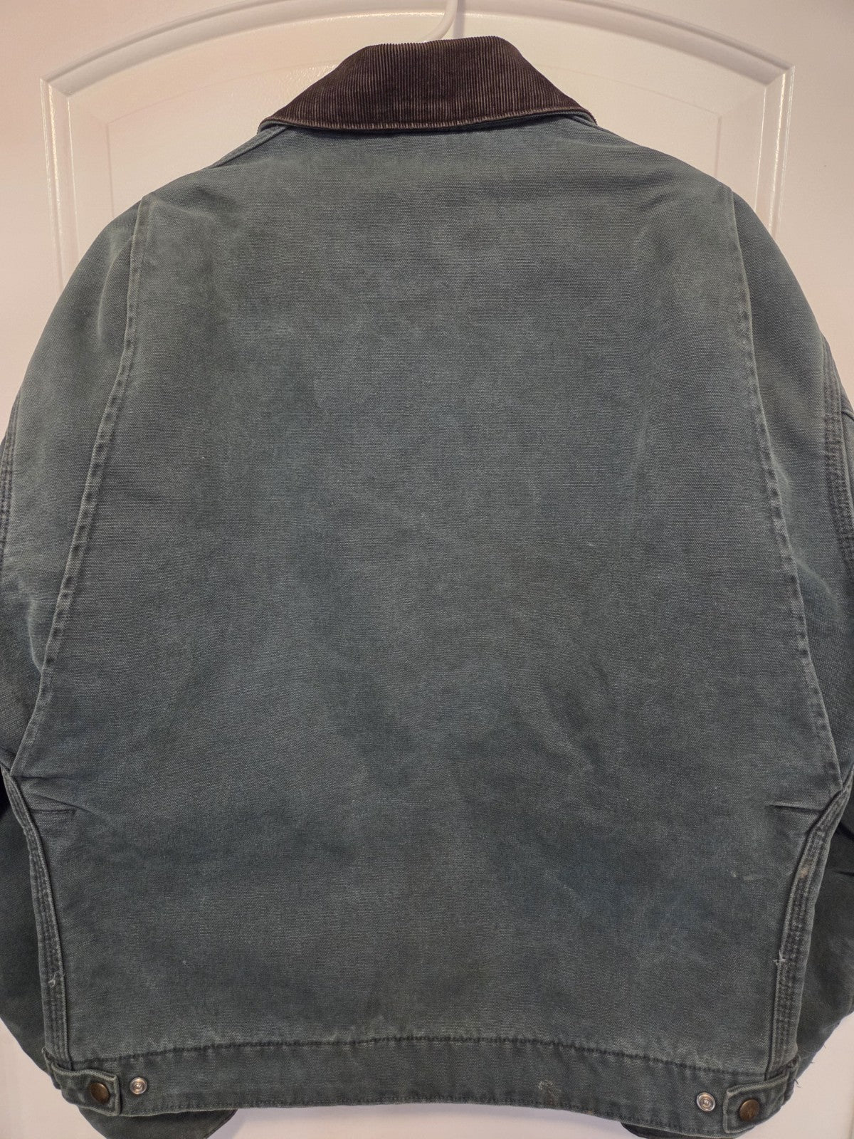 Vintage Carhartt Detroit Jacket J43 HTG Mens L Green Plaid Lined Y2K