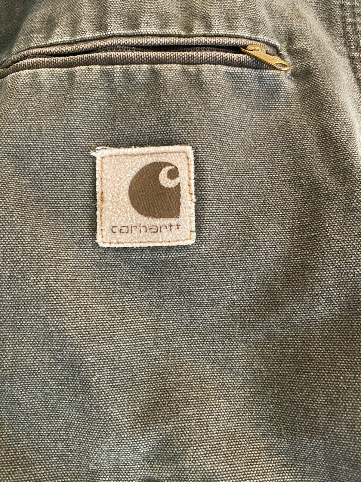 Vintage Carhartt J97MOS Green Detroit Jacket Blanket Lined Size Small