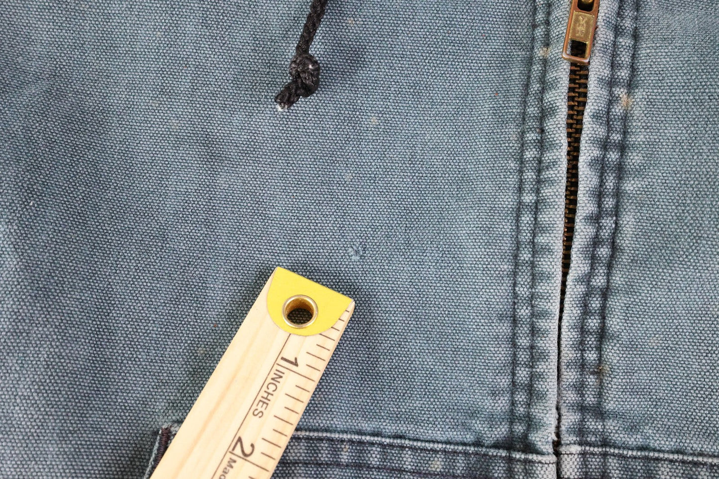 Vintage Carhartt Jacket Mens Large Blue Hooded Workwear Faded Distressed Chore