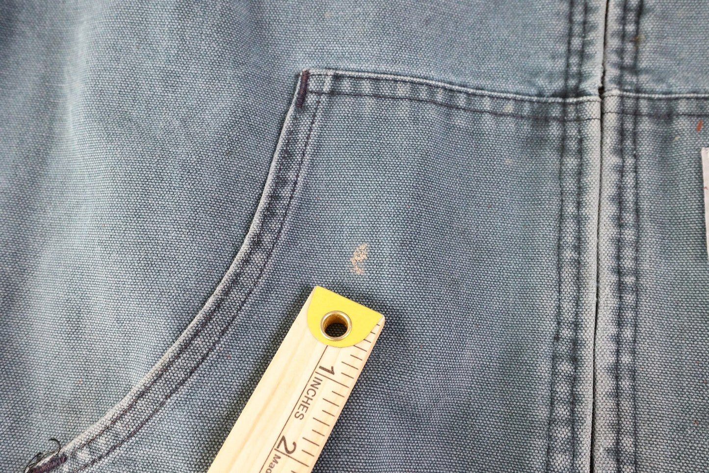 Vintage Carhartt Jacket Mens Large Blue Hooded Workwear Faded Distressed Chore