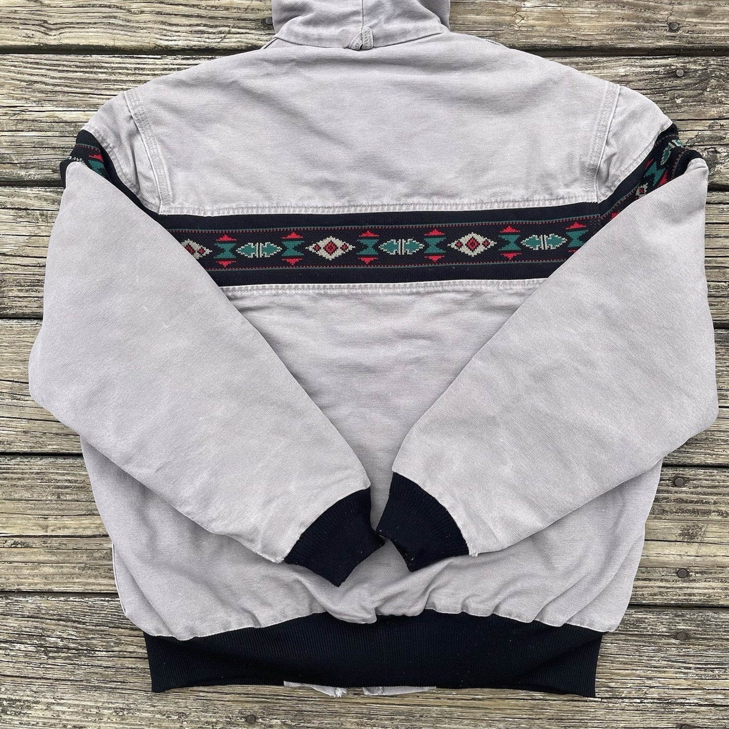 vintage carhartt j79 cmt aztec active jacket in cement size large
