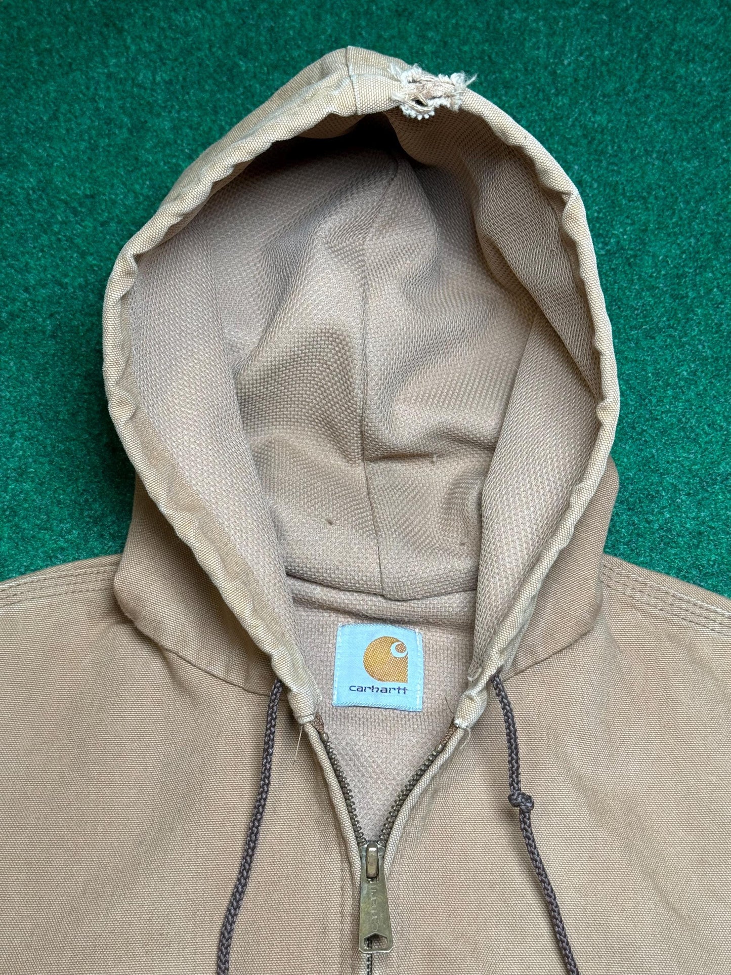 ICONIC 90s Carhartt zip up Coat Jacket Hooded XL workman carpenter hypebeast