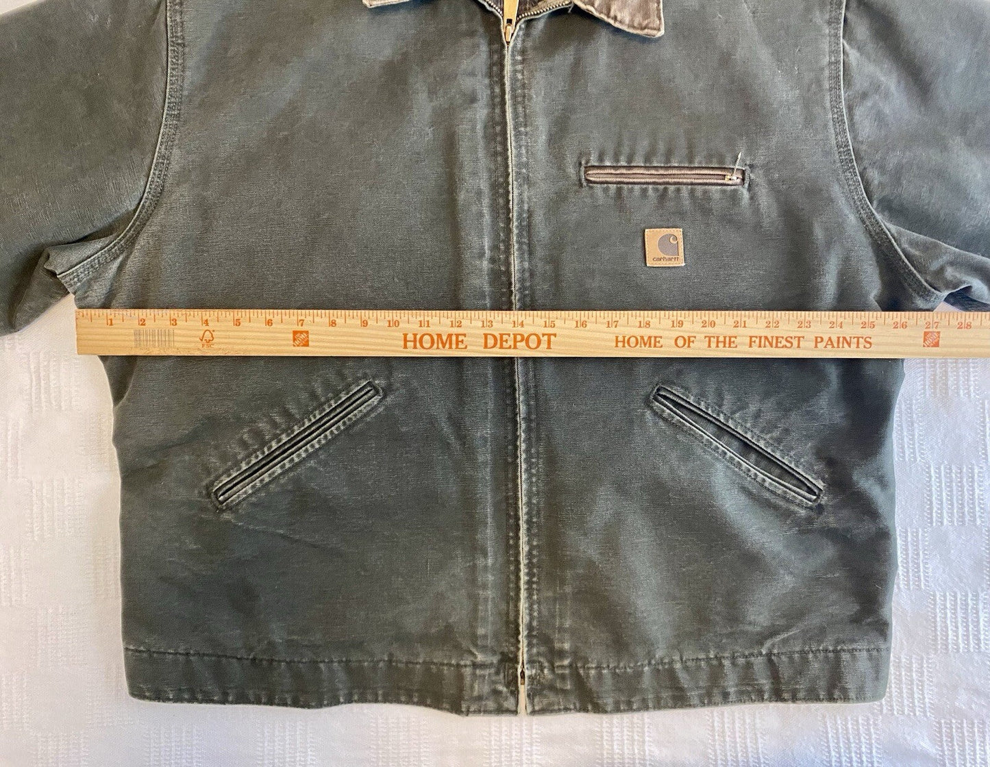VTG Carhartt Detroit Blanket-Lined Jacket # J97 MOS Moss Green, Men’s Size XL.