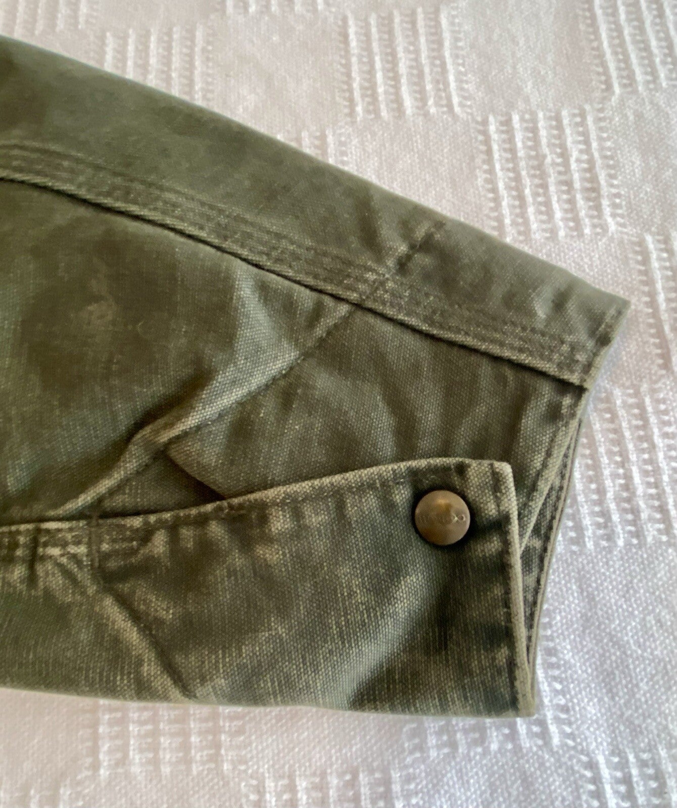 VTG Carhartt Detroit Blanket-Lined Jacket # J97 MOS Moss Green, Men’s Size XL.