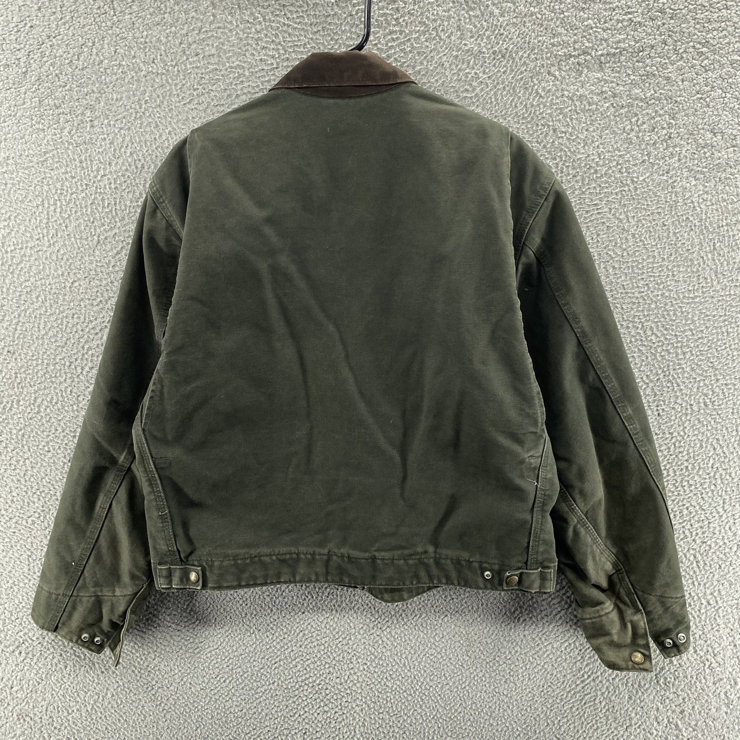 VINTAGE Carhartt Jacket Mens Large Green Detroit J97 MOS Blanket Duck Canvas 90s