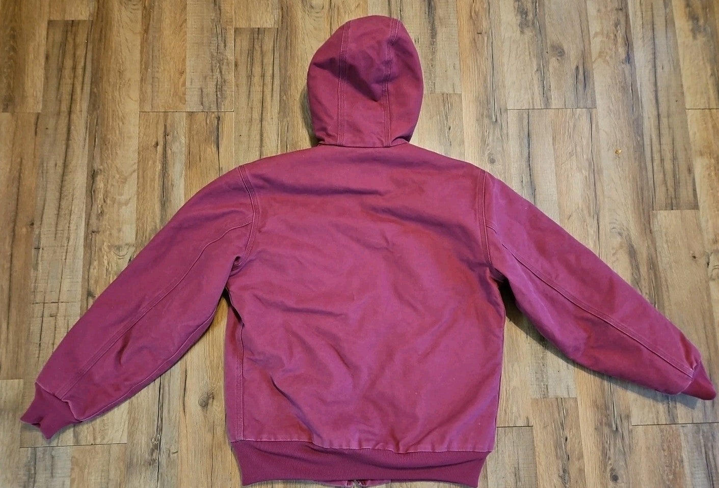 Carhartt Jacket Duck Canvas Hooded Quilt Lined Workwear WJ130 648 Womens 8/10
