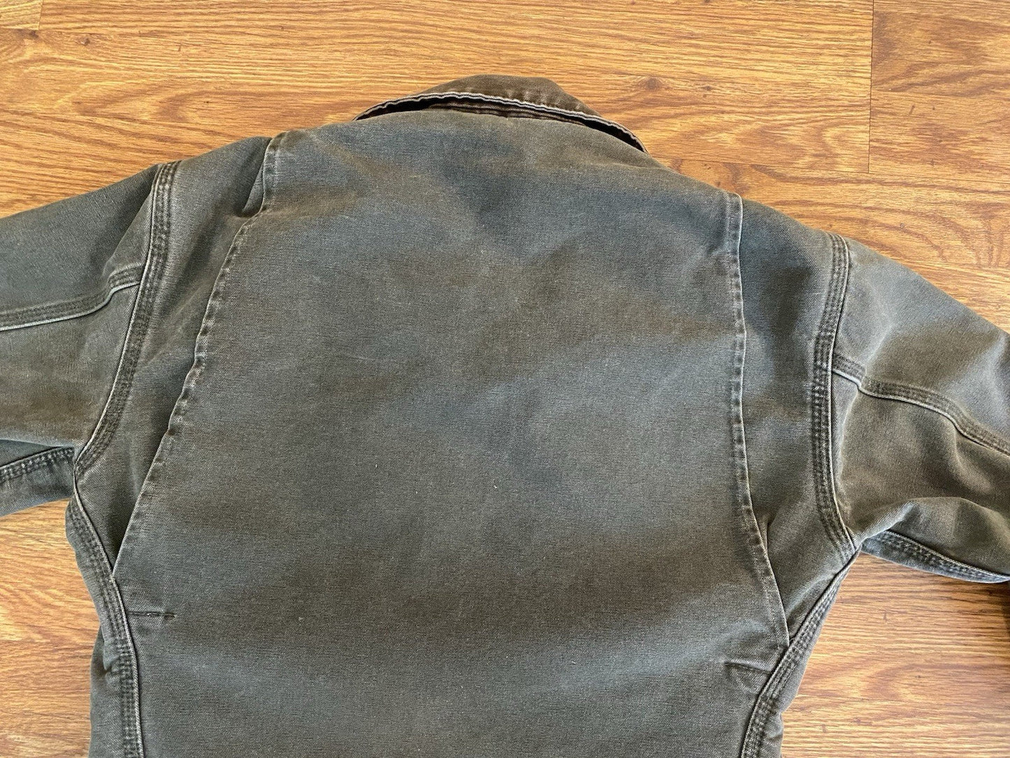 Vintage Carhartt J97MOS Green Detroit Jacket Blanket Lined Size Small