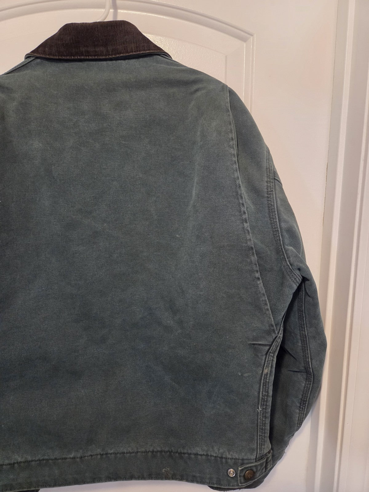 Vintage Carhartt Detroit Jacket J43 HTG Mens L Green Plaid Lined Y2K