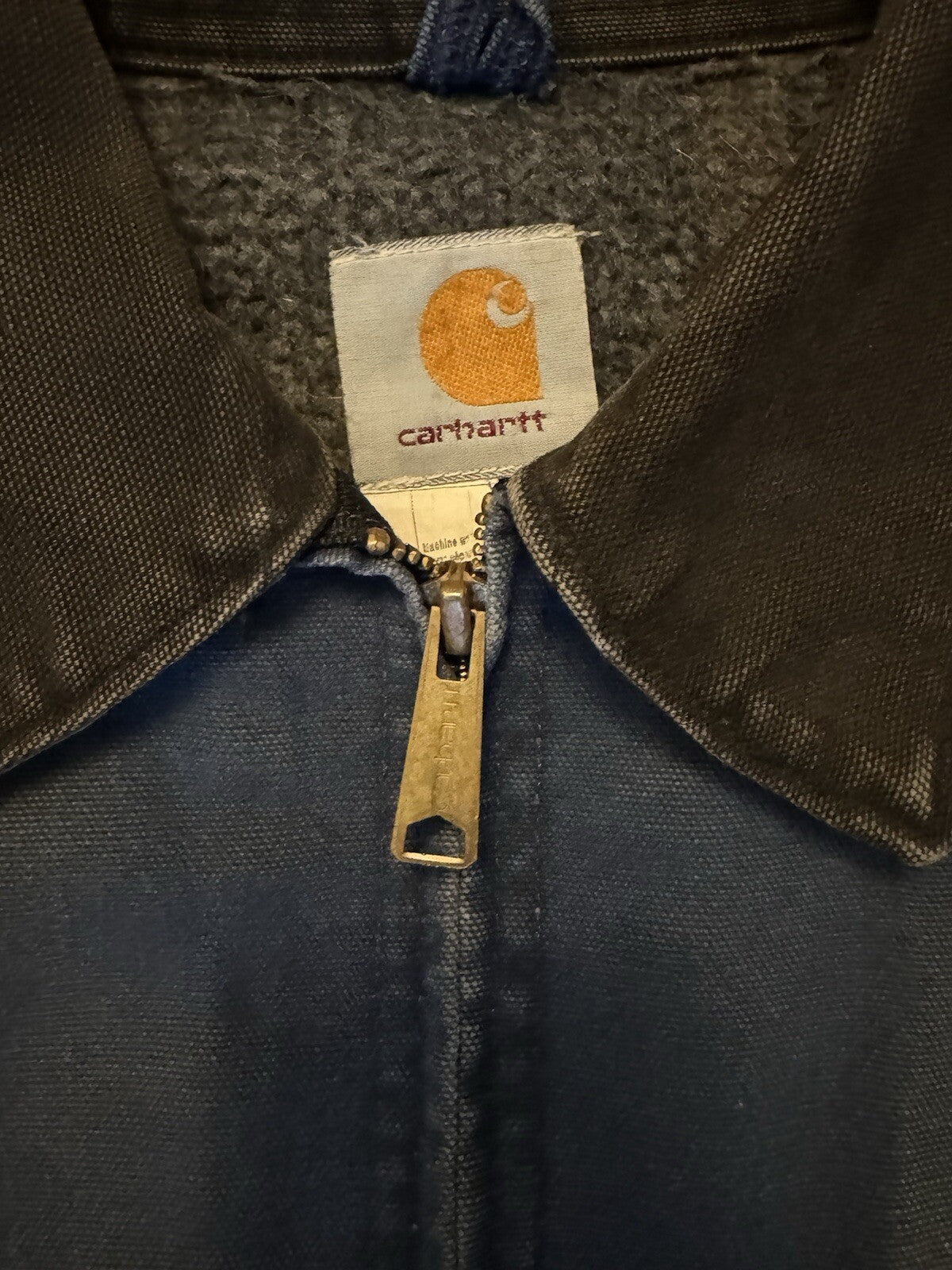Vintage Carhartt J65 BLU Detroit Jacket blue Size XL RARE Blanket Lined