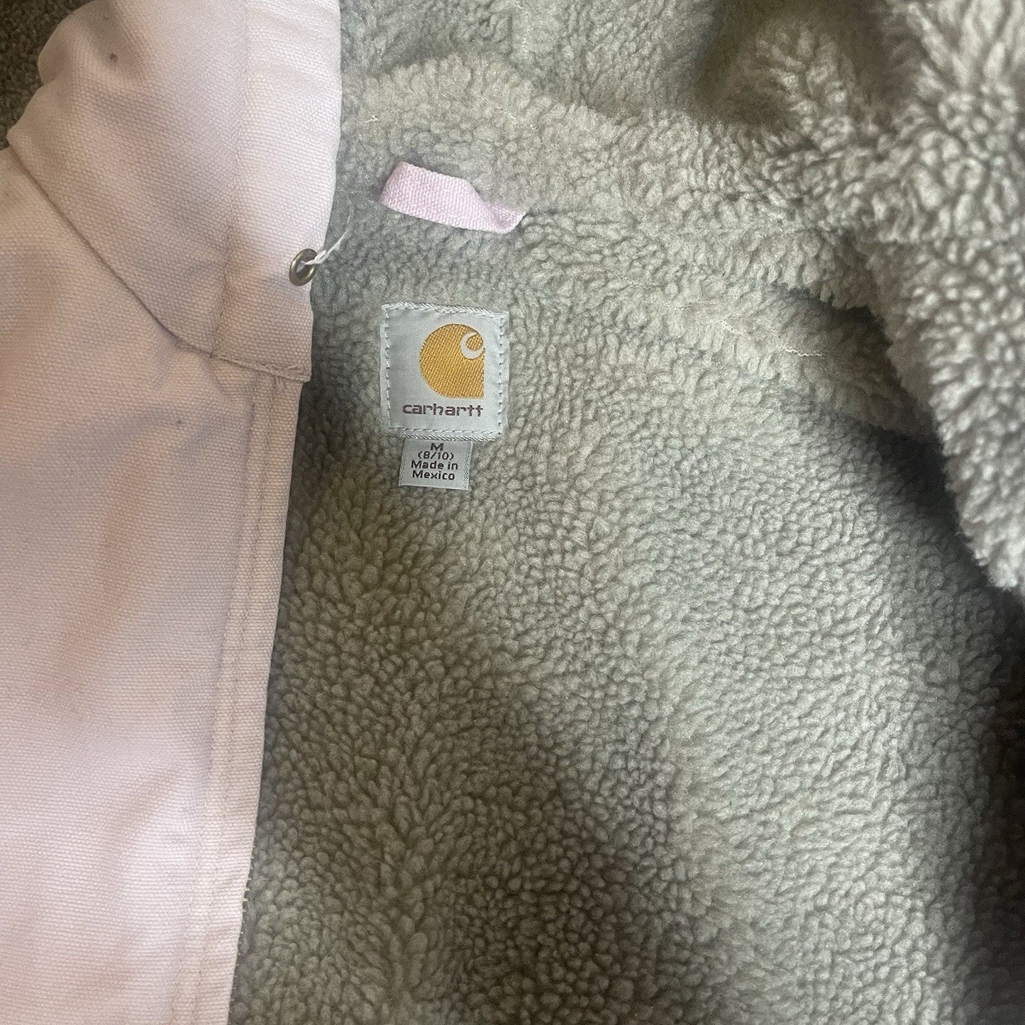 Carhartt Women’s M Medium Light Pink Violet Sherpa Lined Hooded Jacket Uncommon