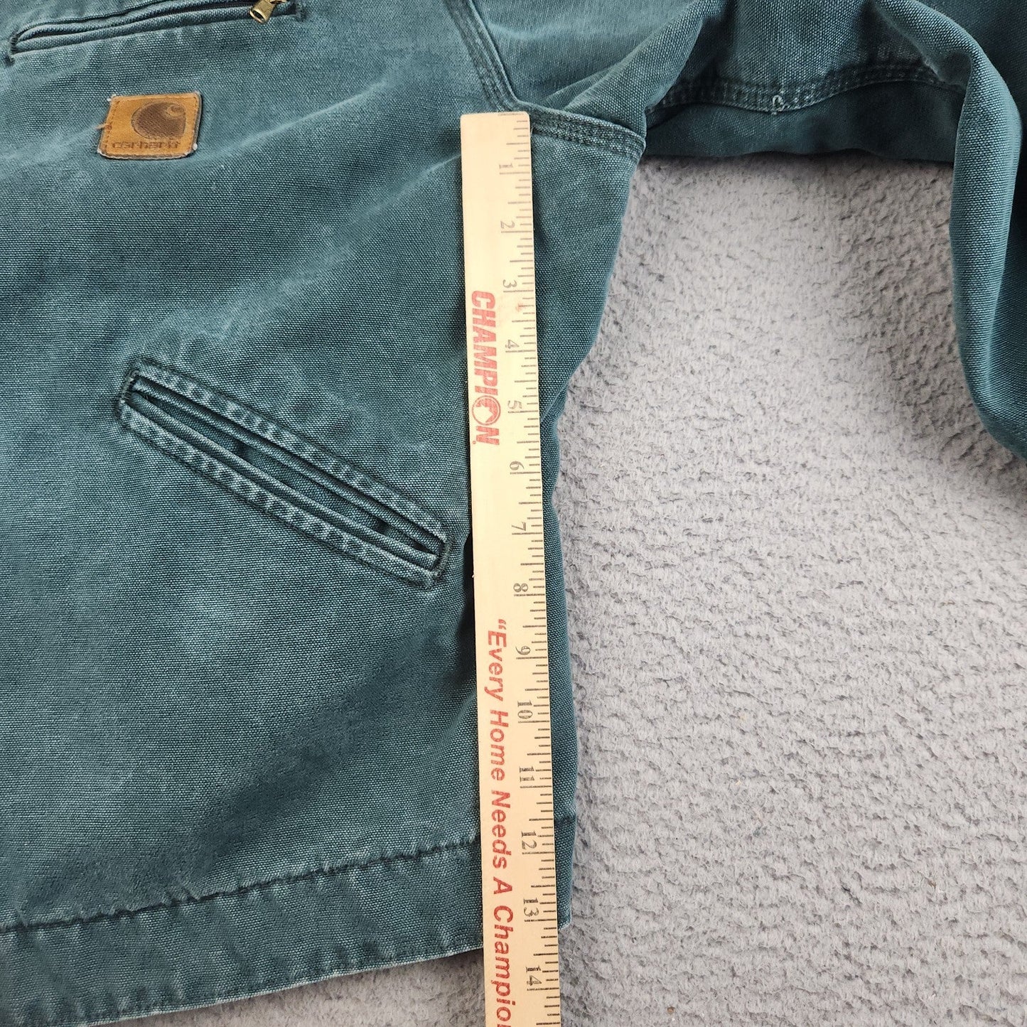 VTG Carhartt Detroit Jacket J43 HTG Hunter Green Large Regular USA Union 1998