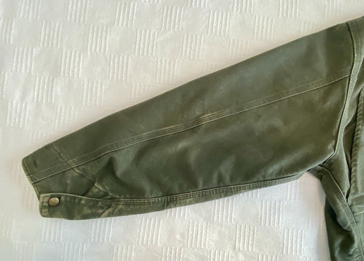 VTG Carhartt Detroit Blanket-Lined Jacket # J97 MOS Moss Green, Men’s Size XL.