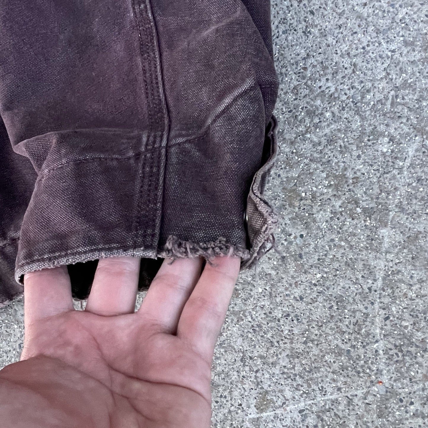 Carhartt Detroit J97 Brg Wine Burgundy Purple Vintage Faded Jacket Coat XL USA