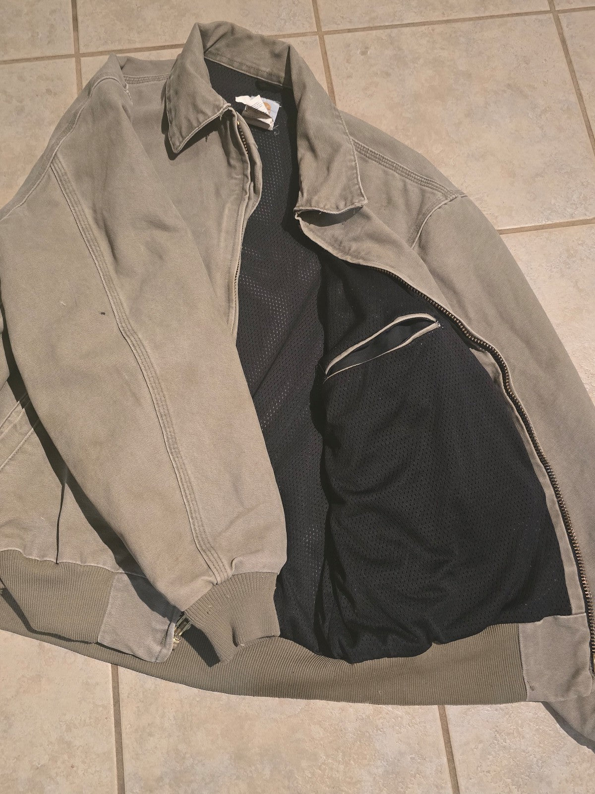 Vintage Carhartt Mens Work Jacket Large Y2K J102 Desert Distress Santa Fe Canvas
