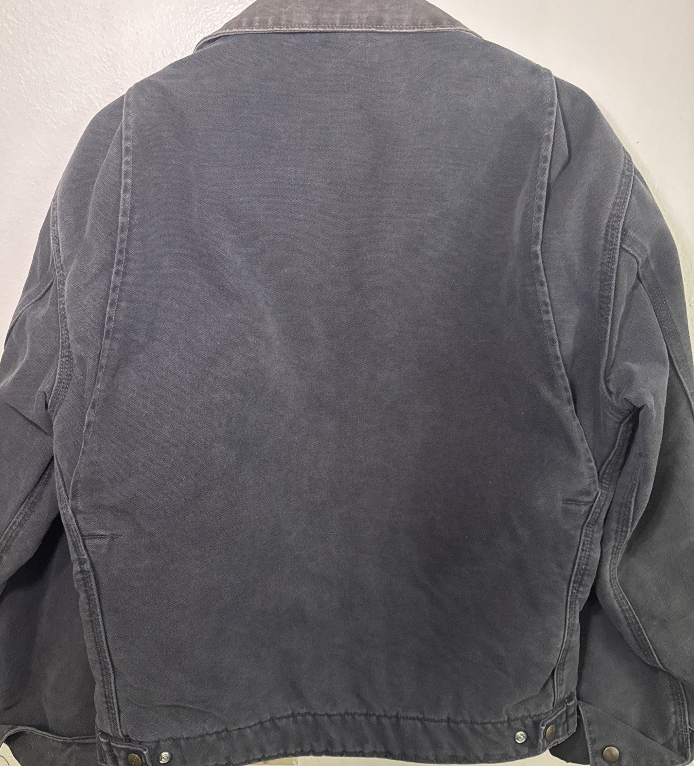 VTG Carhartt Detroit Duck Jacket MEDIUM Petrol Faded Blue J97 PTL Blanket Lined
