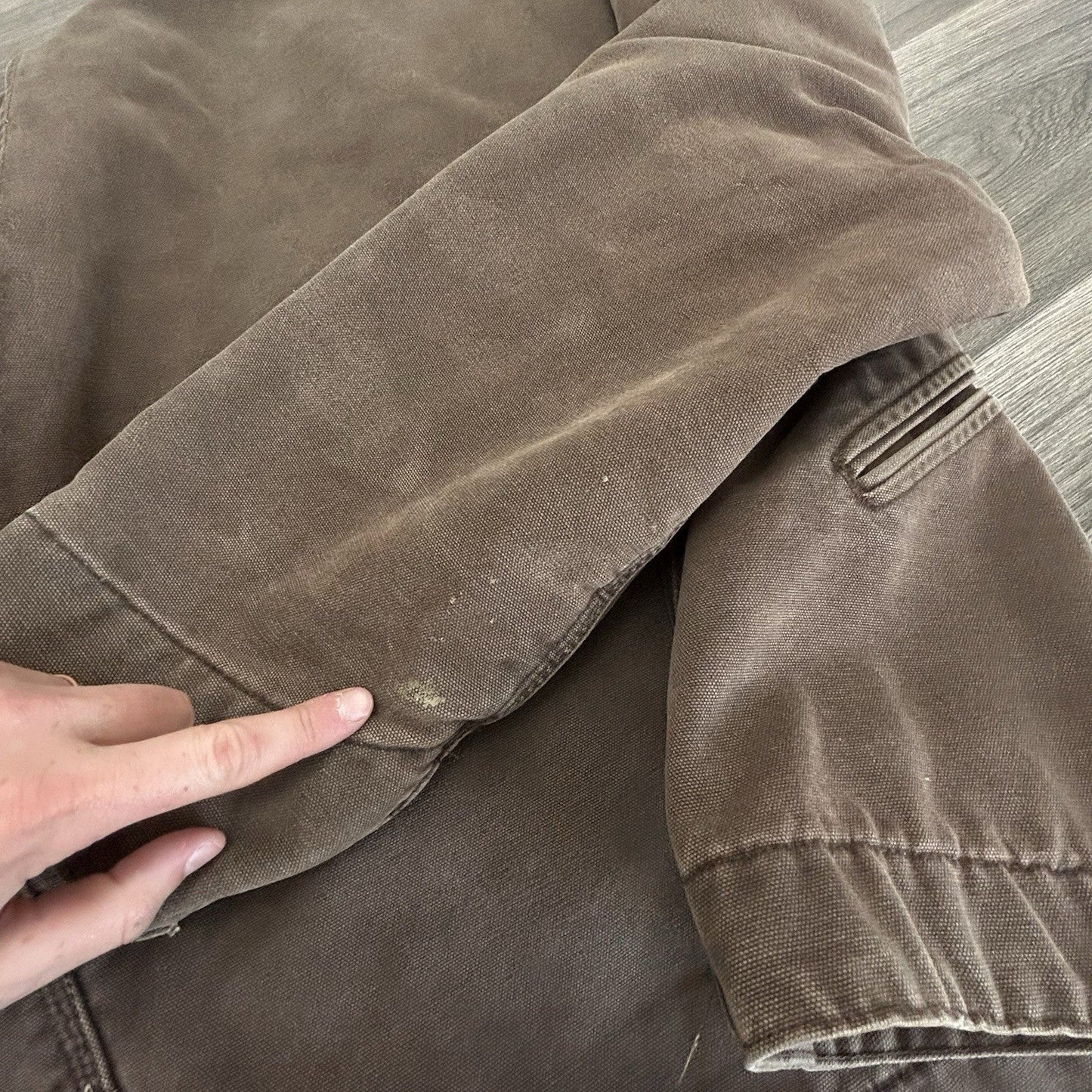 Vintage Carhartt Detroit Jacket Mens XL Blanket Lined J97 CHT Chestnut Brown USA