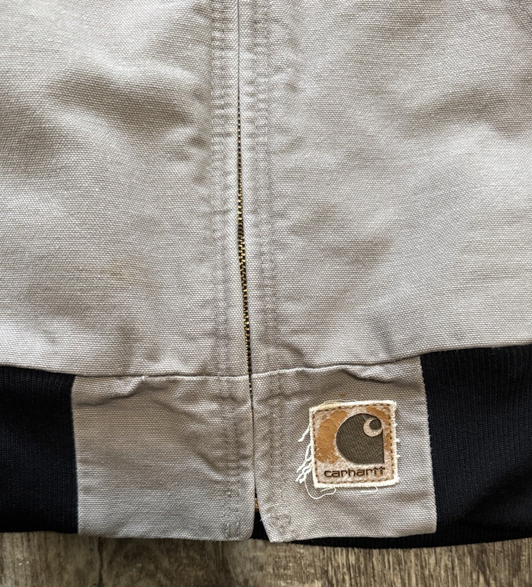 Vintage 90s Carhartt Aztec Full Zip Hooded Jacket Quilted Tribal Size X-Large