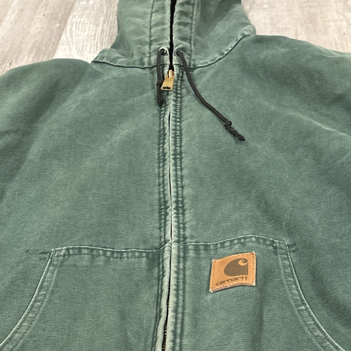 Vintage 90s Carhartt JQ294 Jacket Mens Medium Aspen Green Quilt Lining 1996 USA