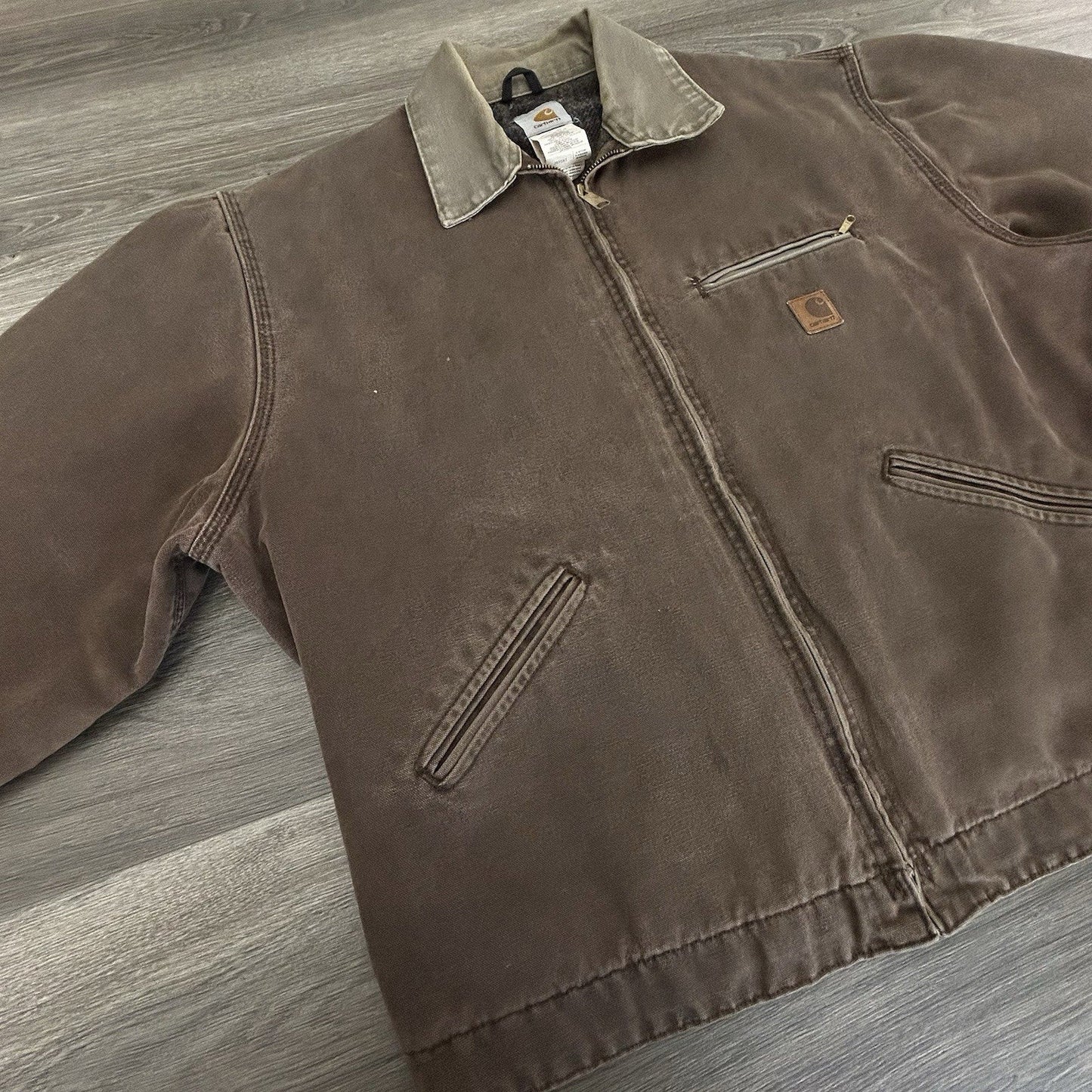 Vintage Carhartt Detroit Jacket Mens XL Blanket Lined J97 CHT Chestnut Brown USA