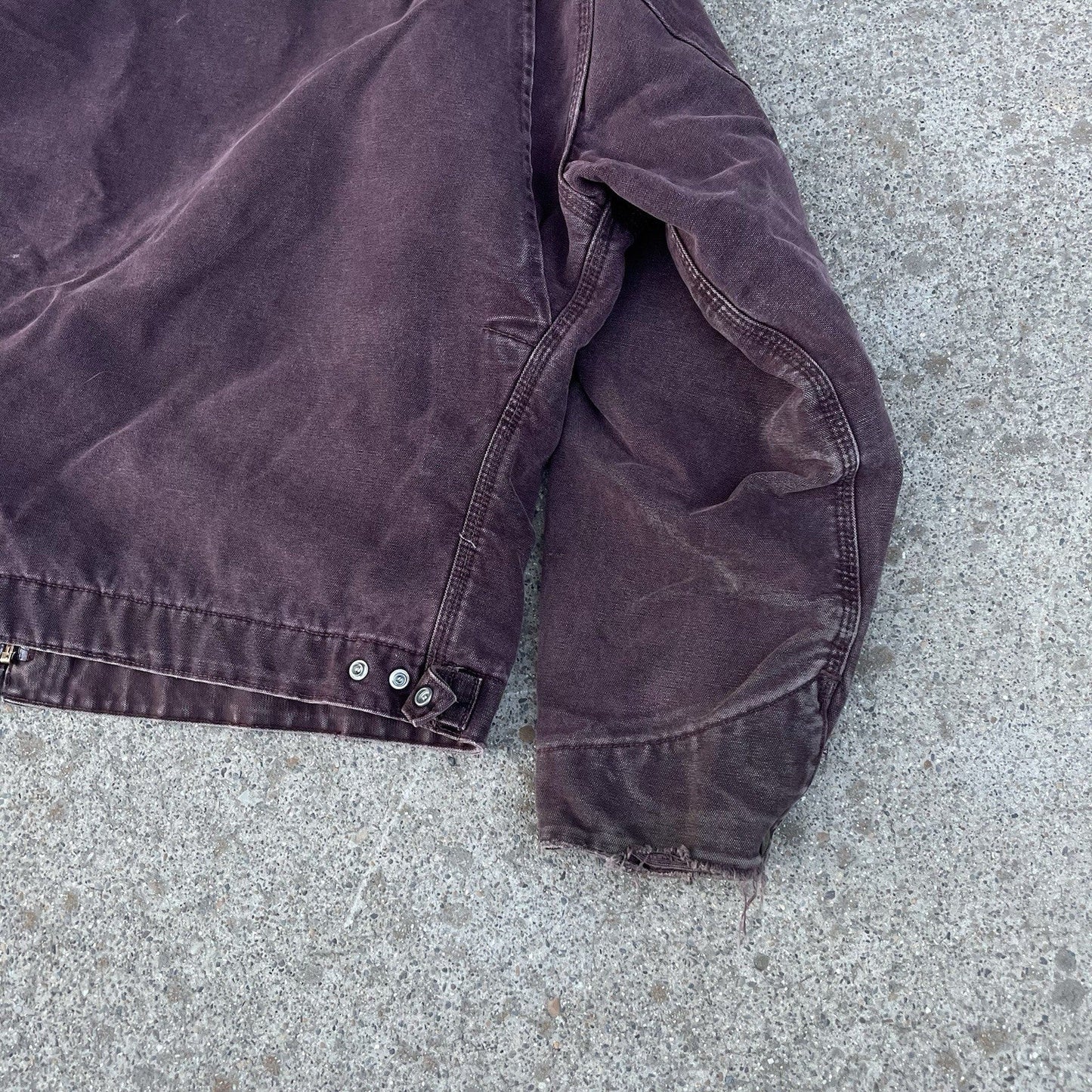 Carhartt Detroit J97 Brg Wine Burgundy Purple Vintage Faded Jacket Coat XL USA