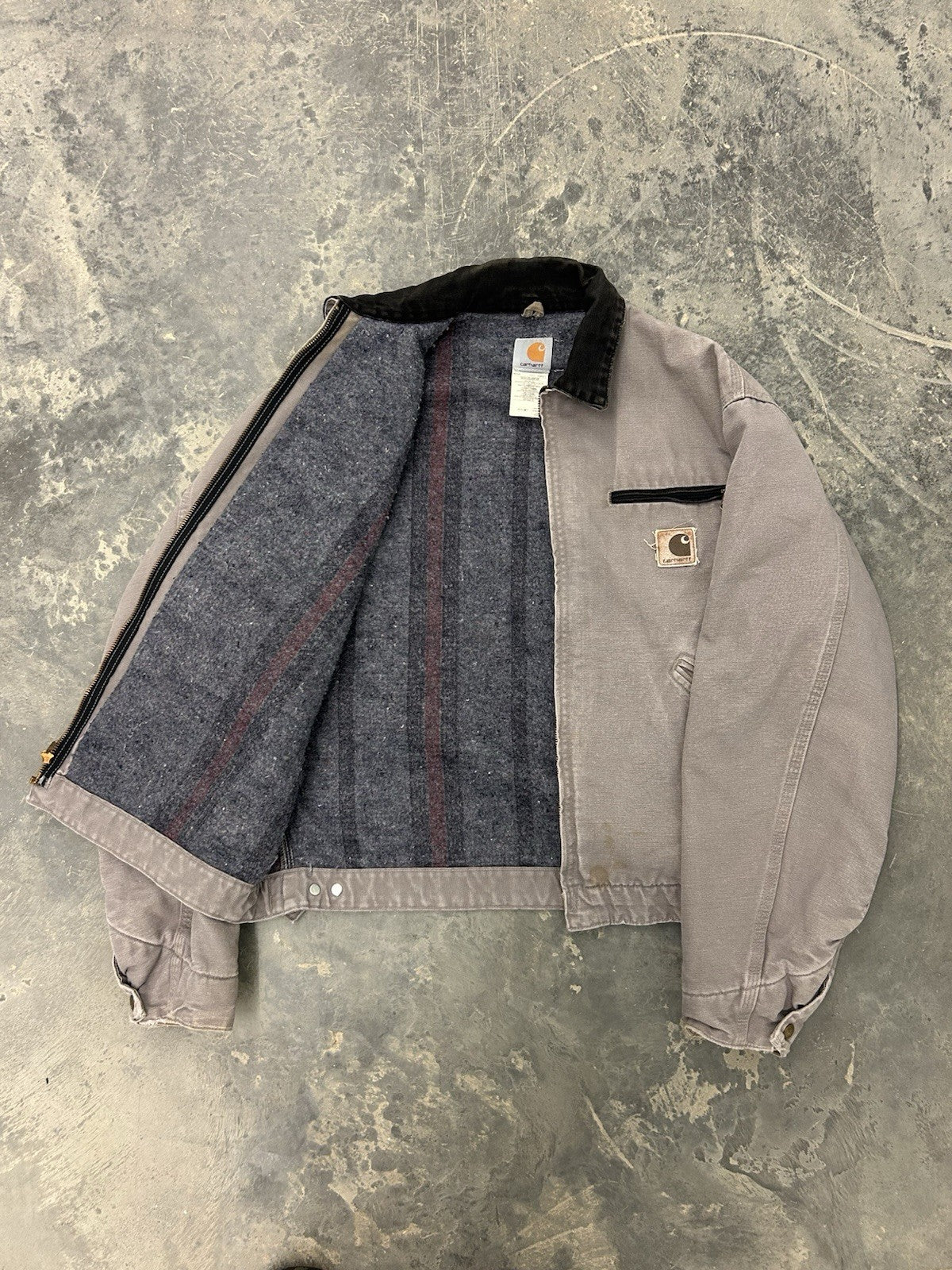 Carhartt Men's Detroit Jacket J64CMT Sand gray Sz Large Made in USA