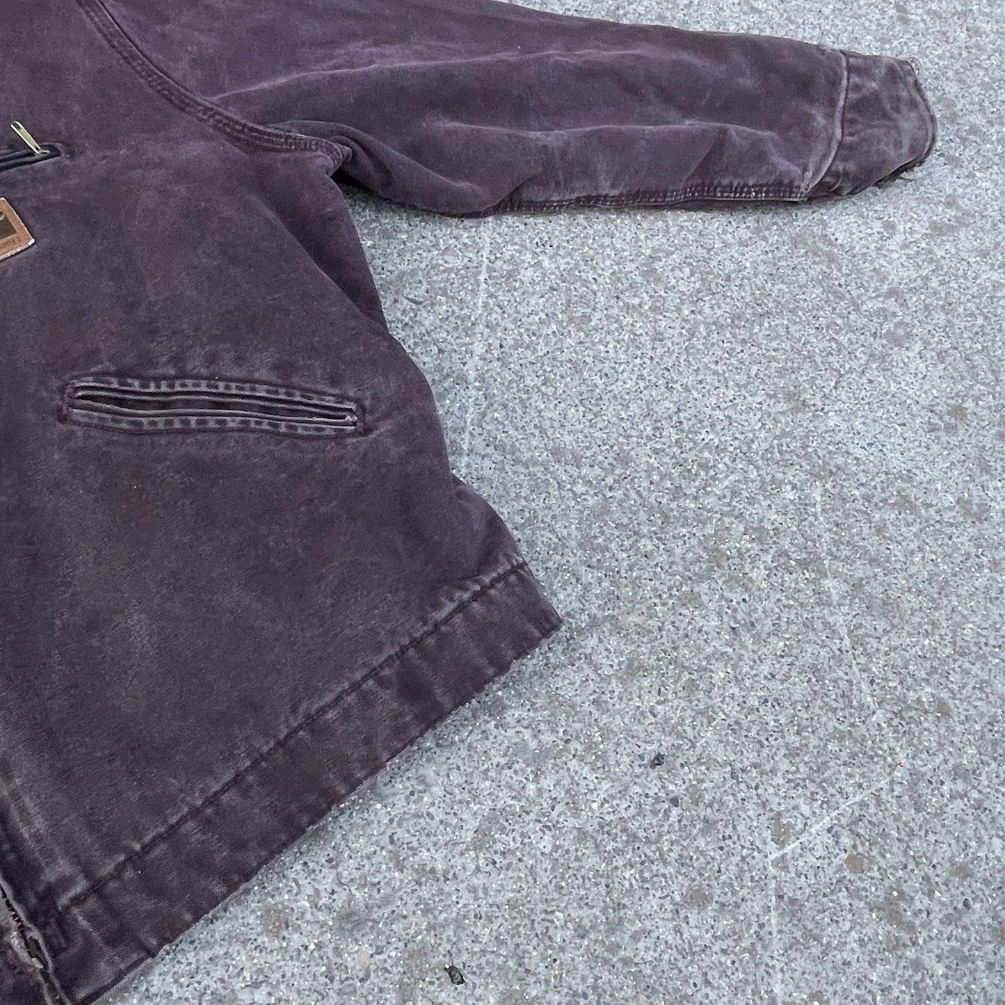 Carhartt Detroit J97 Brg Wine Burgundy Purple Vintage Faded Jacket Coat XL USA