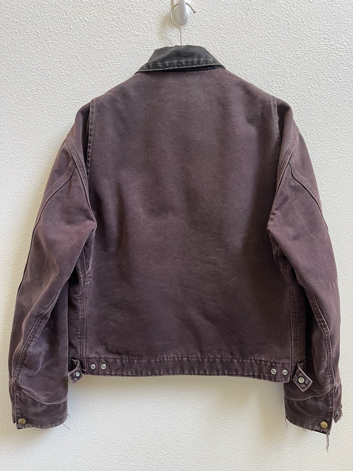 Vintage 2000 Carhartt Detroit Jacket J97 BRG Burgundy Size Large Blanket Lined