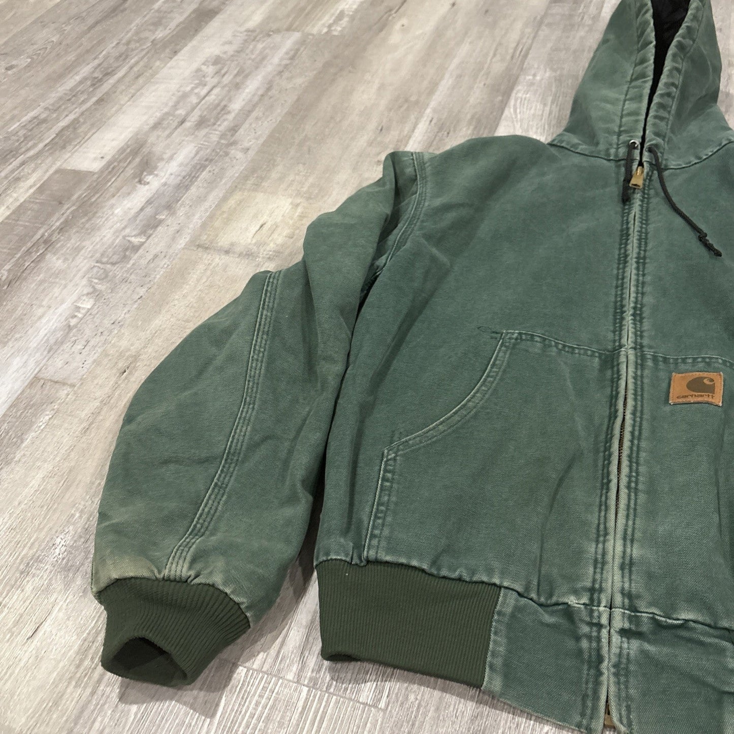 Vintage 90s Carhartt JQ294 Jacket Mens Medium Aspen Green Quilt Lining 1996 USA