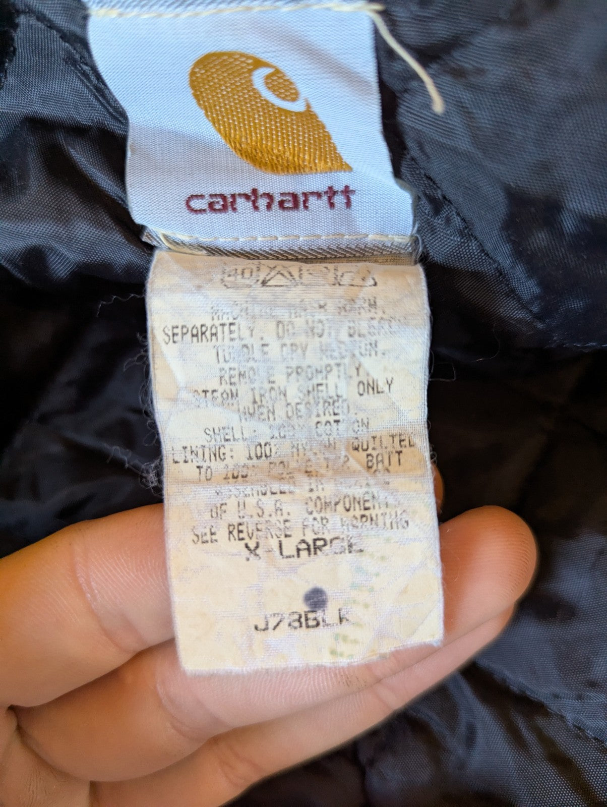 Vintage Aztec Black Carhartt Jacket Men’s XL