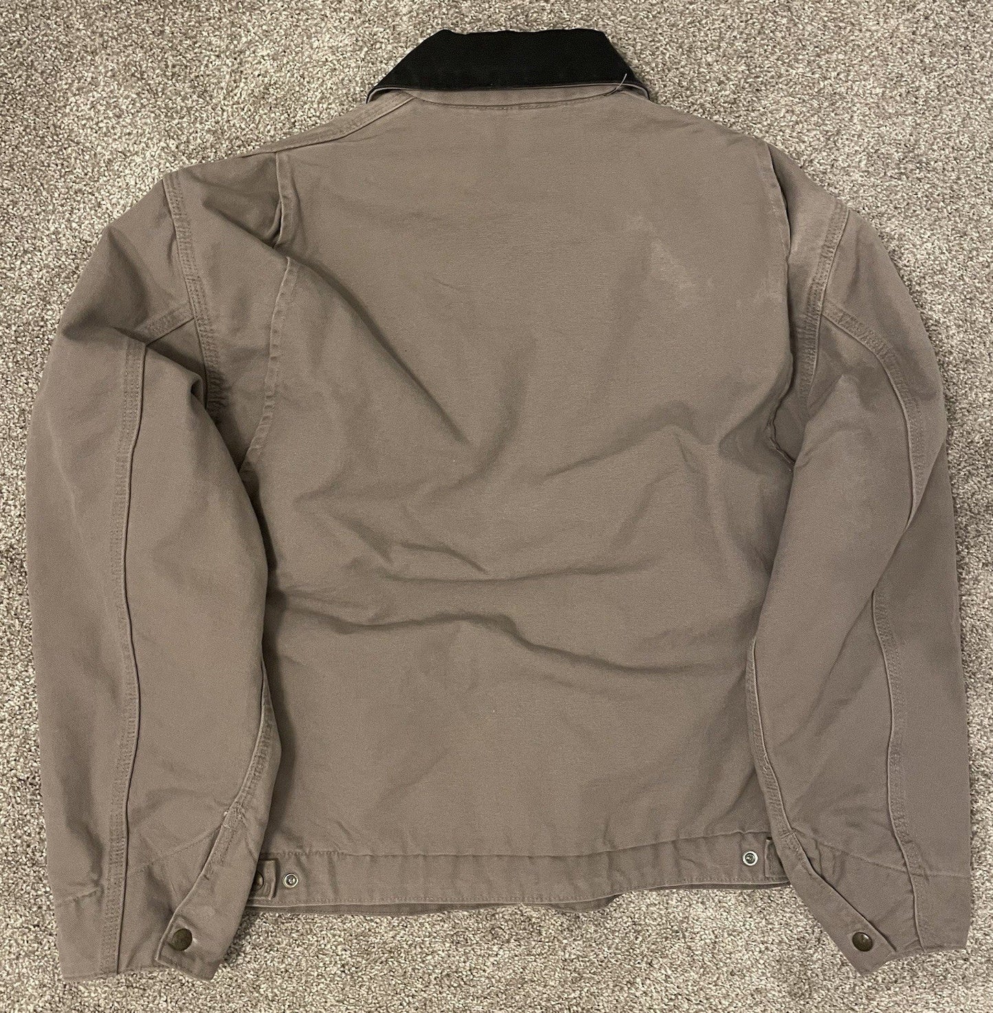 Carhartt Vintage Cement Grey Detroit Jacket J76 CMT Washed Sandstone Duck Large