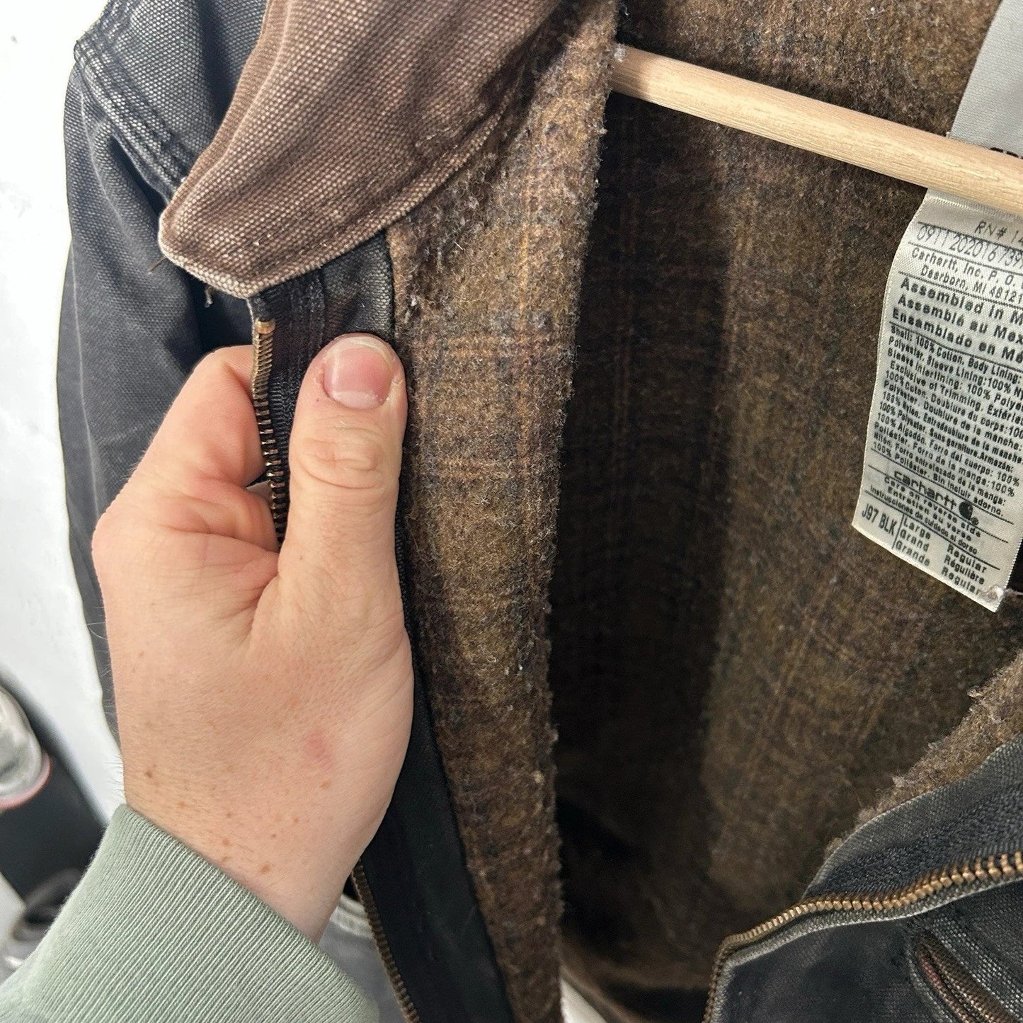Y2K Carhartt Blanket-Lined Detroit Jacket “Black” J97 BLK