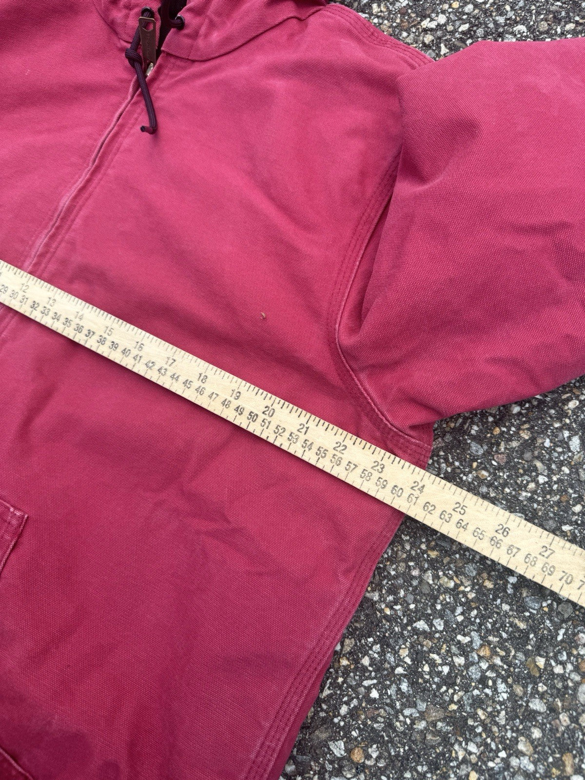 Vintage Carhartt Hooded Canvas Zip Up Jacket Women’s Size L Pink Active Vtg