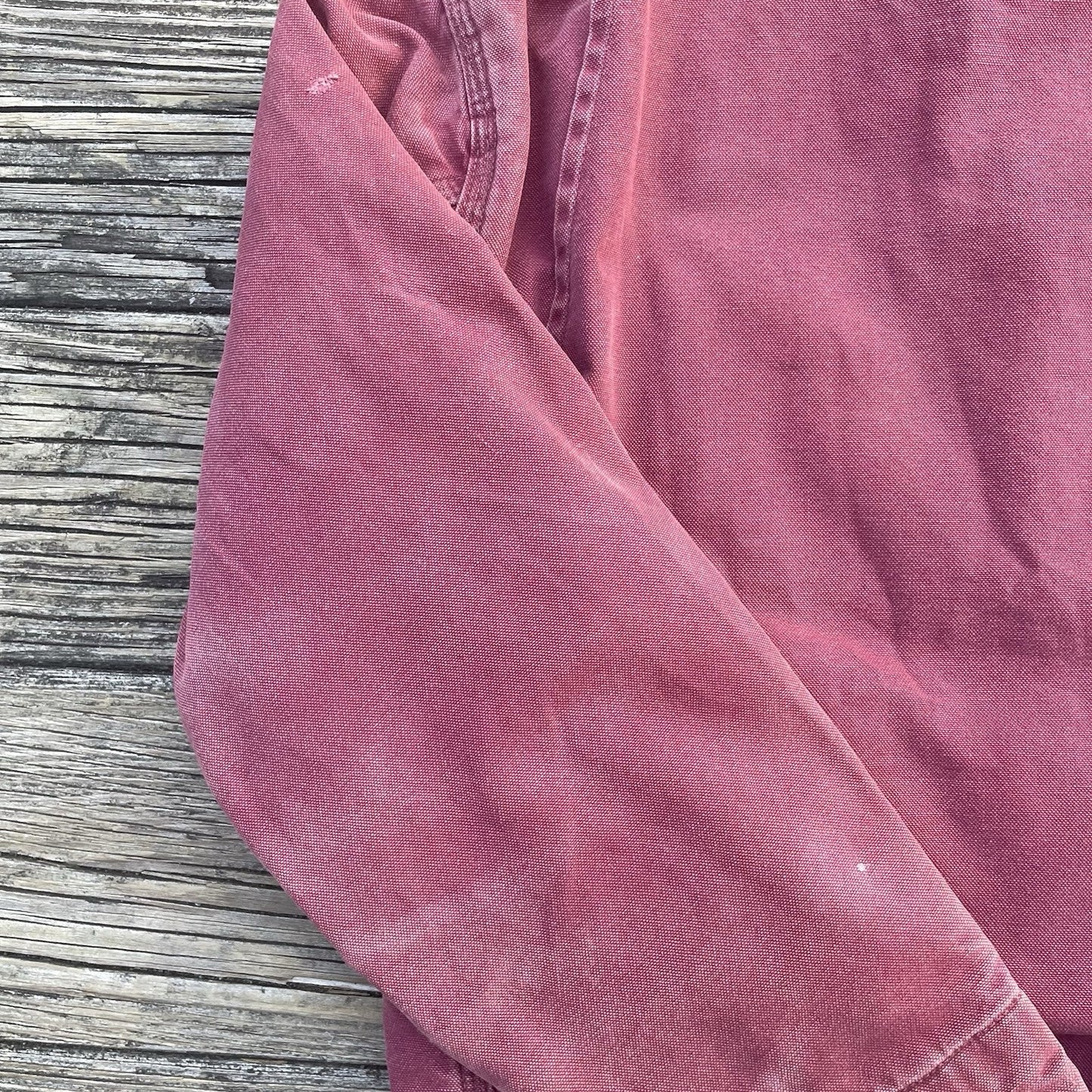 vintage carhartt j24 rdw aztec detroit jacket in redwood size medium